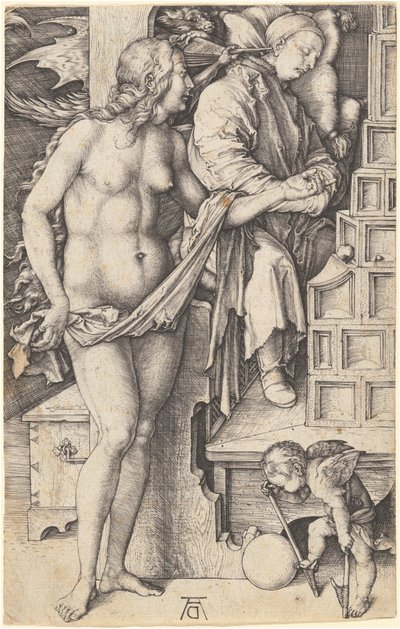 医者の夢 (怠け者の誘惑) 作： Albrecht Dürer