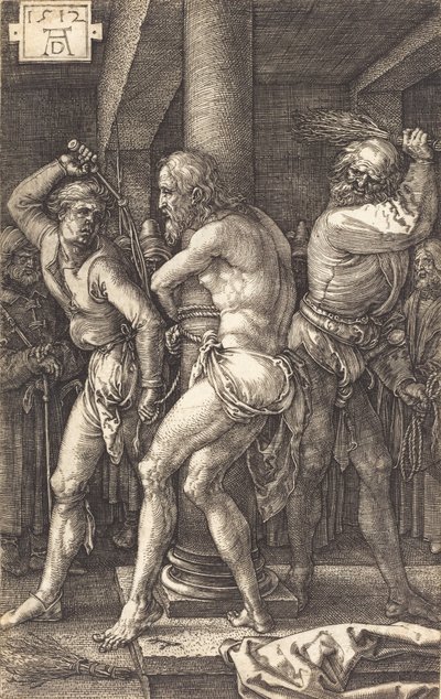 鞭打ち、1512年。 作： Albrecht Dürer