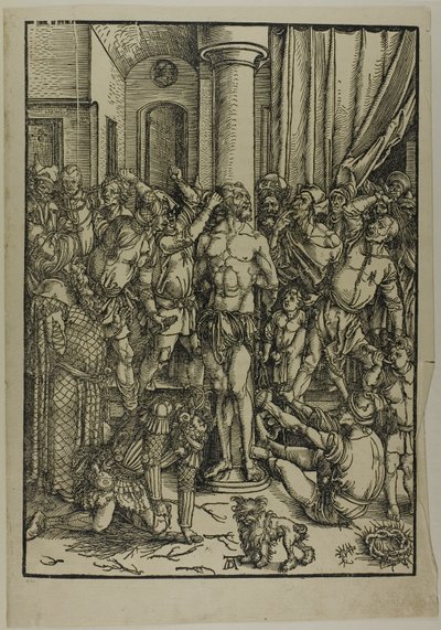 鞭打ち、『大いなる受難』より 作： Albrecht Dürer