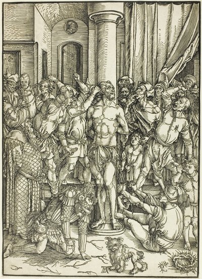 鞭打ち、『大いなる受難』より 作： Albrecht Dürer
