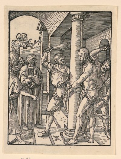 The Little Passion Series の鞭打ち 作： Albrecht Dürer
