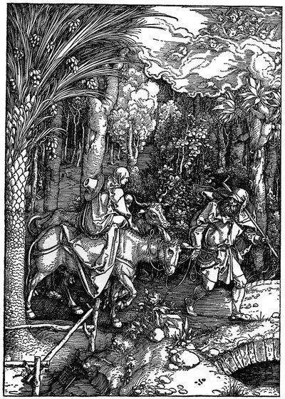 エジプトへの逃避、1502- 1505年、1936年 作： Albrecht Dürer
