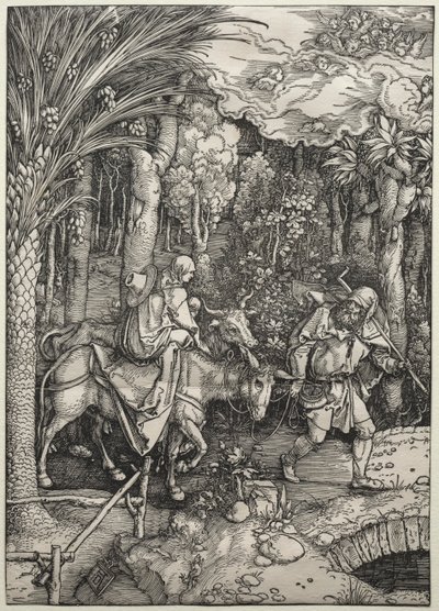 エジプトへの逃避、c。 1503-1505。 作： Albrecht Dürer
