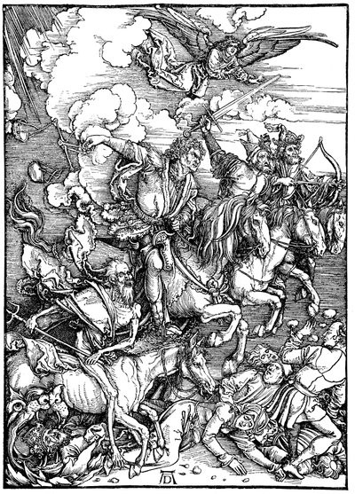 黙示録の四騎士、1498 作： Albrecht Dürer