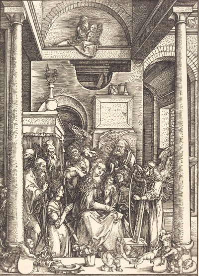 聖母の栄光、c。 1504年。 作： Albrecht Dürer