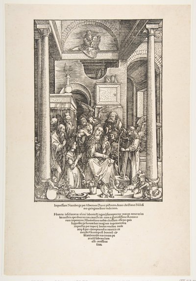 処女の栄光、処女の生涯、ラテン語版、1511、1511。 作： Albrecht Dürer