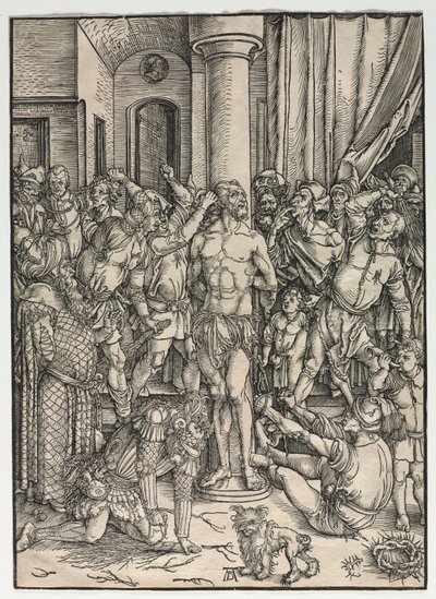 大いなる受難：鞭打ち 作： Albrecht Dürer