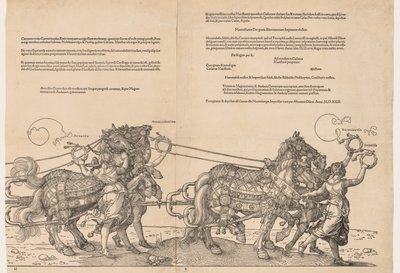 マクシミリアン皇帝の偉大な凱旋車 作： Albrecht Dürer