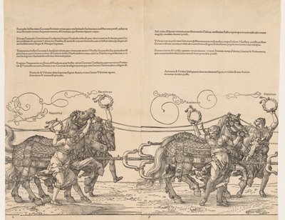 マクシミリアン皇帝の大勝利の車、1532年。 作： Albrecht Dürer