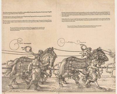 1523年、マクシミリアン皇帝の大勝利の車。 作： Albrecht Dürer