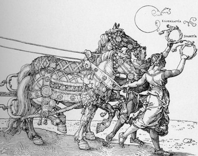 皇帝マクシミリアンの大勝利のカート、1523年、1906年 作： Albrecht Dürer