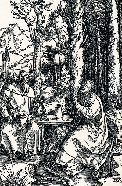 ハーミッツ聖アントニオとセントポール、1504 1906 作： Albrecht Dürer