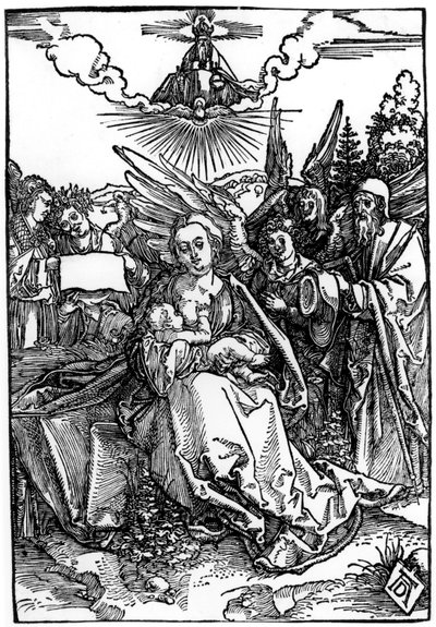 5人の天使がいる聖家族、1504年 作： Albrecht Dürer