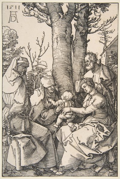 聖ヨアヒムと聖アンヌの聖家族、1511年。 作： Albrecht Dürer