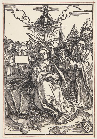 5人の天使がいる聖家族 作： Albrecht Dürer
