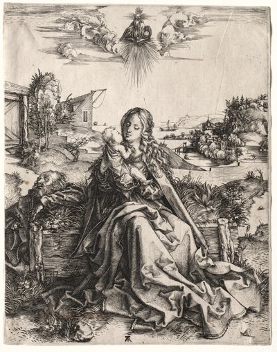 蝶のいる聖家族 作： Albrecht Dürer