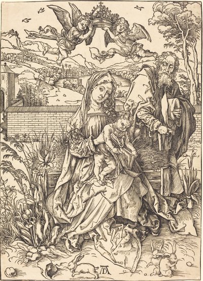 三兎のいる聖家族 作： Albrecht Dürer