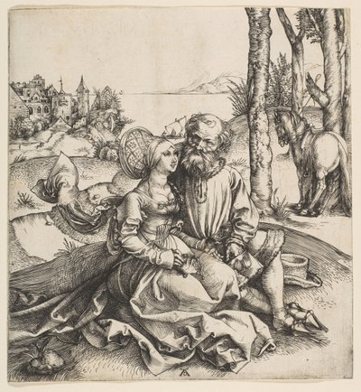 雑多なカップル、ca。 1495年。 作： Albrecht Dürer