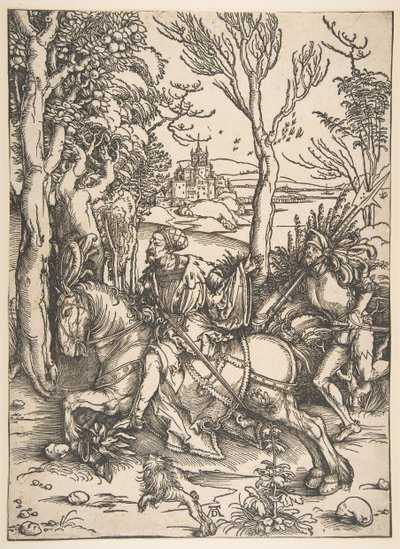 騎士とマンアットアームズ.nd 作： Albrecht Dürer