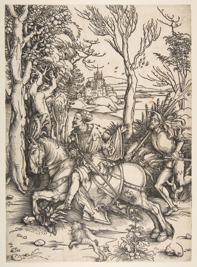 ナイトとマンアットアームズ.nd 作： Albrecht Dürer
