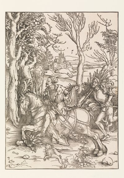 騎士とランドスケネ 作： Albrecht Dürer