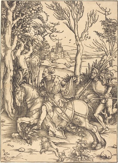 馬上の騎士とランスクネ 作： Albrecht Dürer