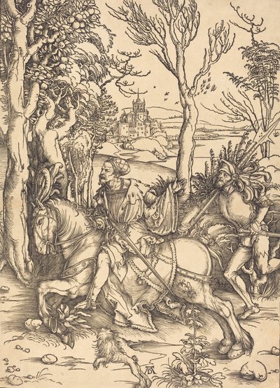 馬に乗った騎士とランスクネ c. 14961497。 作： Albrecht Dürer