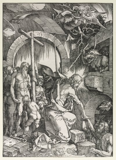 大きな情熱：リンボに降りるキリスト、1510年。 作： Albrecht Dürer