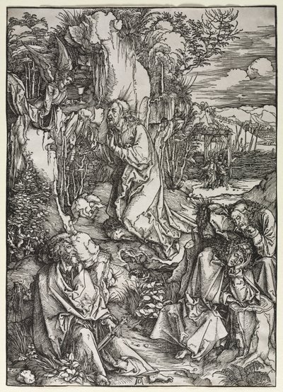 大きな情熱：オリーブ山のキリスト、c。 1497-1500。 作： Albrecht Dürer