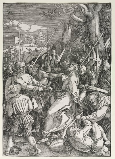 大きな情熱：キリストの裏切り、1510年。 作： Albrecht Dürer