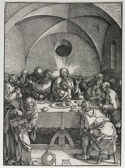 大きな情熱：最後の晩餐、1510年。 作： Albrecht Dürer
