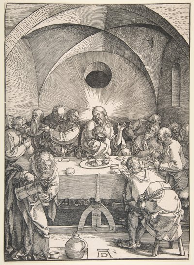 最後の晩餐、1510年。 作： Albrecht Dürer