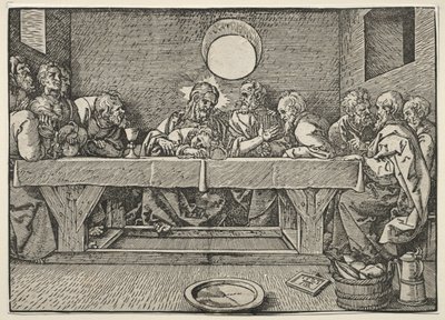 最後の晩餐、1523年。 作： Albrecht Dürer