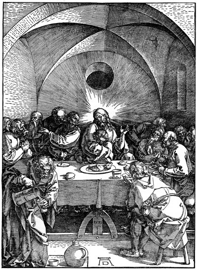大受難シリーズの最後の晩餐、c1510、1936 作： Albrecht Dürer