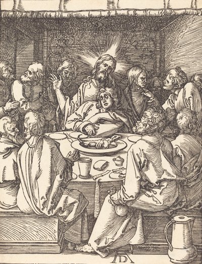 最後の晩餐、おそらくc。 15091510。 作： Albrecht Dürer