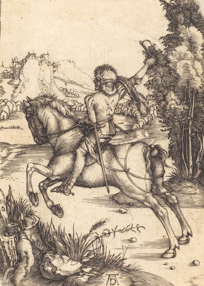リトル・クーリエ、c。 1496年。 作： Albrecht Dürer