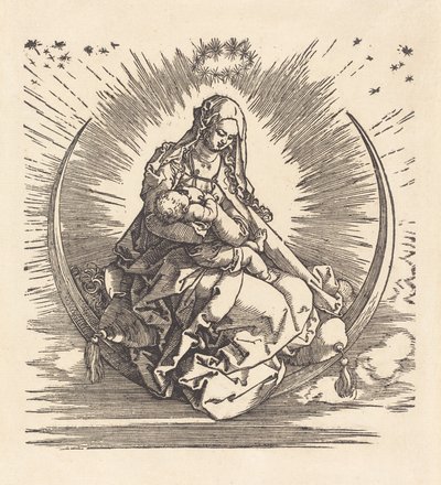 三日月上のマドンナ、15101511。 作： Albrecht Dürer