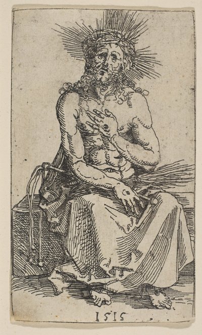 悲しみの男、1515年。 作： Albrecht Dürer
