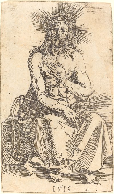 座っている悲しみの男 作： Albrecht Dürer