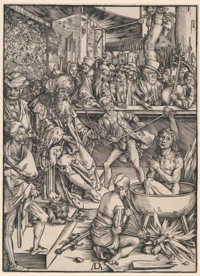 黙示録より、聖ヨハネの殉教 作： Albrecht Dürer