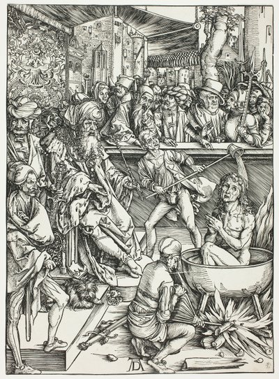 黙示録より、聖ヨハネの殉教 作： Albrecht Dürer