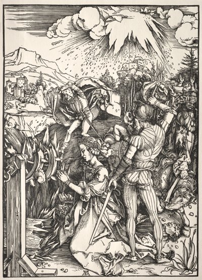 聖カタリナの殉教。 作： Albrecht Dürer
