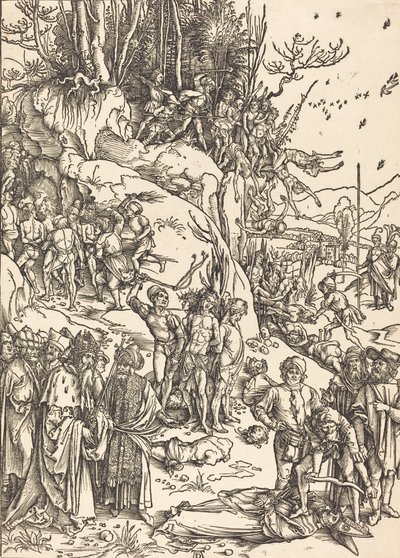 一万人の殉教、c。 14961497。 作： Albrecht Dürer