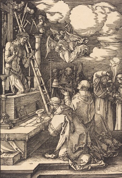 聖グレゴリウスのミサ、1511年。 作： Albrecht Dürer