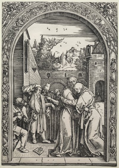 黄金の門でのヨアヒムとアンナの出会い 作： Albrecht Dürer