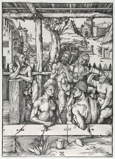 メンズバスハウス、c。 1496-1497。 作： Albrecht Dürer