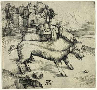 ランザーの巨大な雌豚 作： Albrecht Dürer