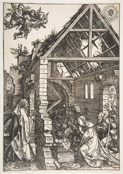生誕、聖母の生涯、1502-3。 作： Albrecht Dürer