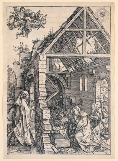 聖母の生涯シリーズからのキリスト降誕 作： Albrecht Dürer