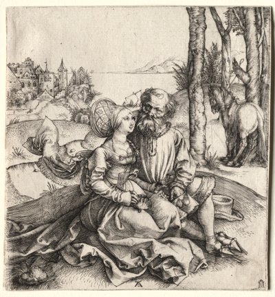 愛の申し出（または雑多なカップル） 作： Albrecht Dürer